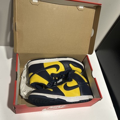 Nike Dunk High Michigan Varsity Maize Size 10.5 New