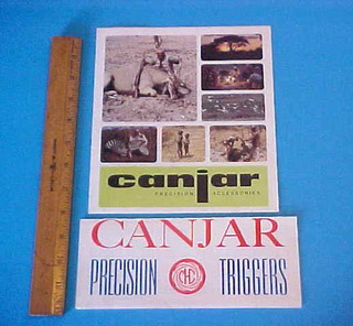 Vintage 1960's M.H. Canjar (Matt) Trigger Company (2) Pamphlets Rifle / Hunting