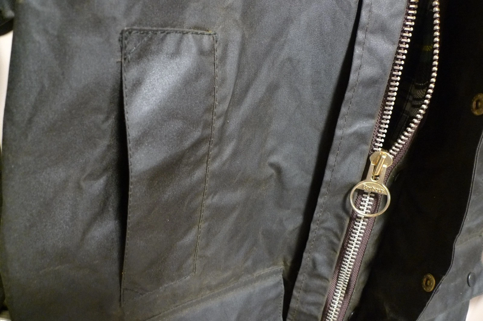 BARBOUR - A200 BORDER WAX COTTON JACKET - SAGE - MADE IN UK - EXCELLENT - 36 image 13