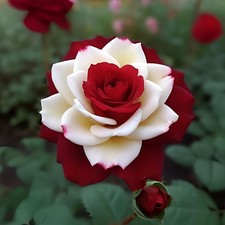 20 Rare Twin Red White Rose Seeds - Stunning Heirloom Blooms for Your Garden