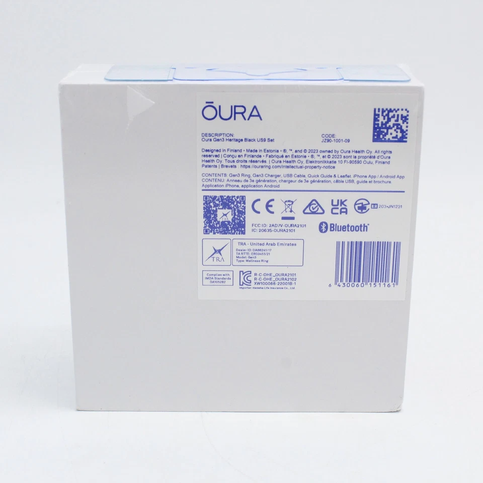 Oura Gen3 Heritage Black Activity Tracking Ring Size 9 (JZ90-1001-09) - Image 3 of 4