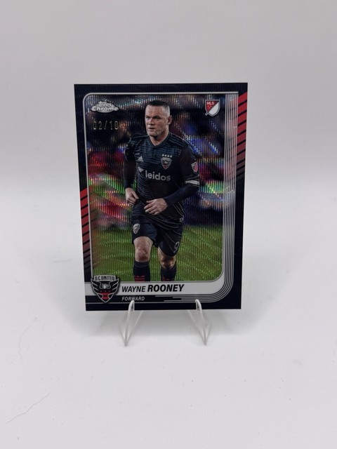 2025 Topps Chrome MLS Wayne Rooney #35 Black Refractor 02/10 D.C. United