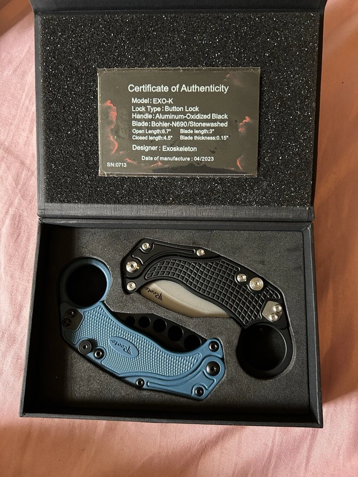 Cuchillos Reate Cuchillo Plegable 3" Bohler N690 Hoja de Acero, Óxido Mango de Aluminio Foto 2 de 4