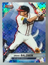 2025 Bowman's Best Drake Baldwin Blue X-Fractor 46/150 RC Braves