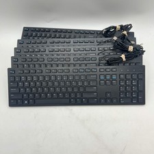 Lot of 5 Dell Office Slim Computer Keyboards Black KB216D