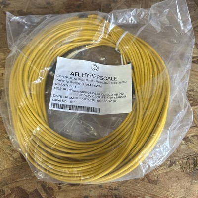 OS2 LC-LC 20M Fiber Duplex Jumper Patch Cord Single Mode 9/125 SM Cable Yellow