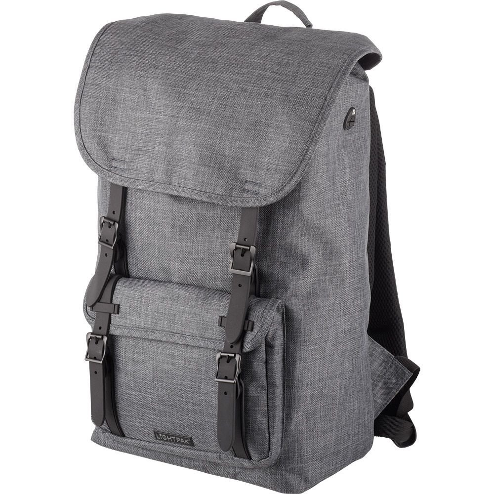 Sac à dos casual gris ergonomique anti-mal de dos pour ordinateur