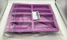3 Pack Granola Bar Mold Silicone Mold,8 Cavity Rectangle Energy,Cereal Purple 