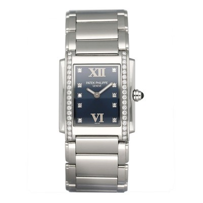 Patek Philippe Twenty-4 4910 Diamond Blue Dial Ladies Watch