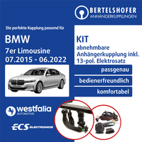 FüR BMW 7Er Limousine Typ G11 / G12 07.2015-06.2022 AHK Abn. +13Pol Sp. E-Satz