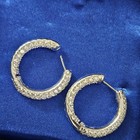 18kt White Gold 5ct Inside Out Diamond Hoop Earrings — photo 9