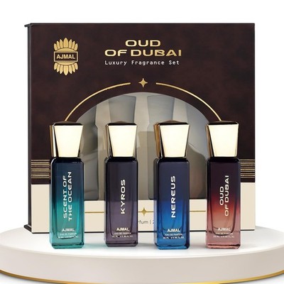 Ajmal Oud of Dubai Perfume Gift Set | 4x20ml Unisex Eau De Parfum| FREE SHIPPING