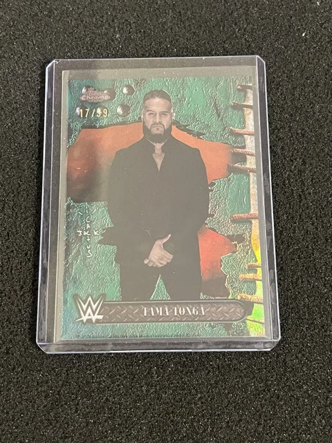 Toma Tonga 2025 Topps Chrome WWE Cactus Jack Green Refractor #d /99 #65