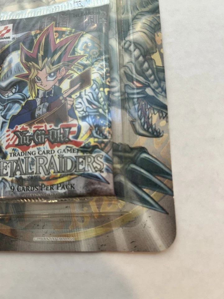 Yugioh Metal Raiders  1ST Edition Blister Booster Pack (2002) Factory Sealed - Image 3 of 4