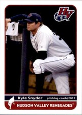 2012 Hudson Valley Renegades Grandstand #33 Kyle Snyder Pitching Coach Card