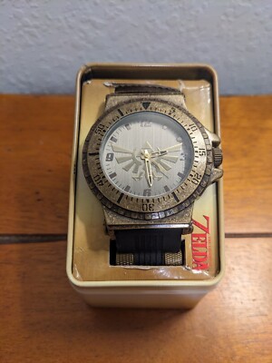 The Legend of Zelda Hyrule Triforce 2018 Accutime Bullet Watch Gold Black Rubber