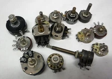 Mixed Lot of 14 Potentiometer Linear Pots CTS Clarostat Wirt 1960s Vintage