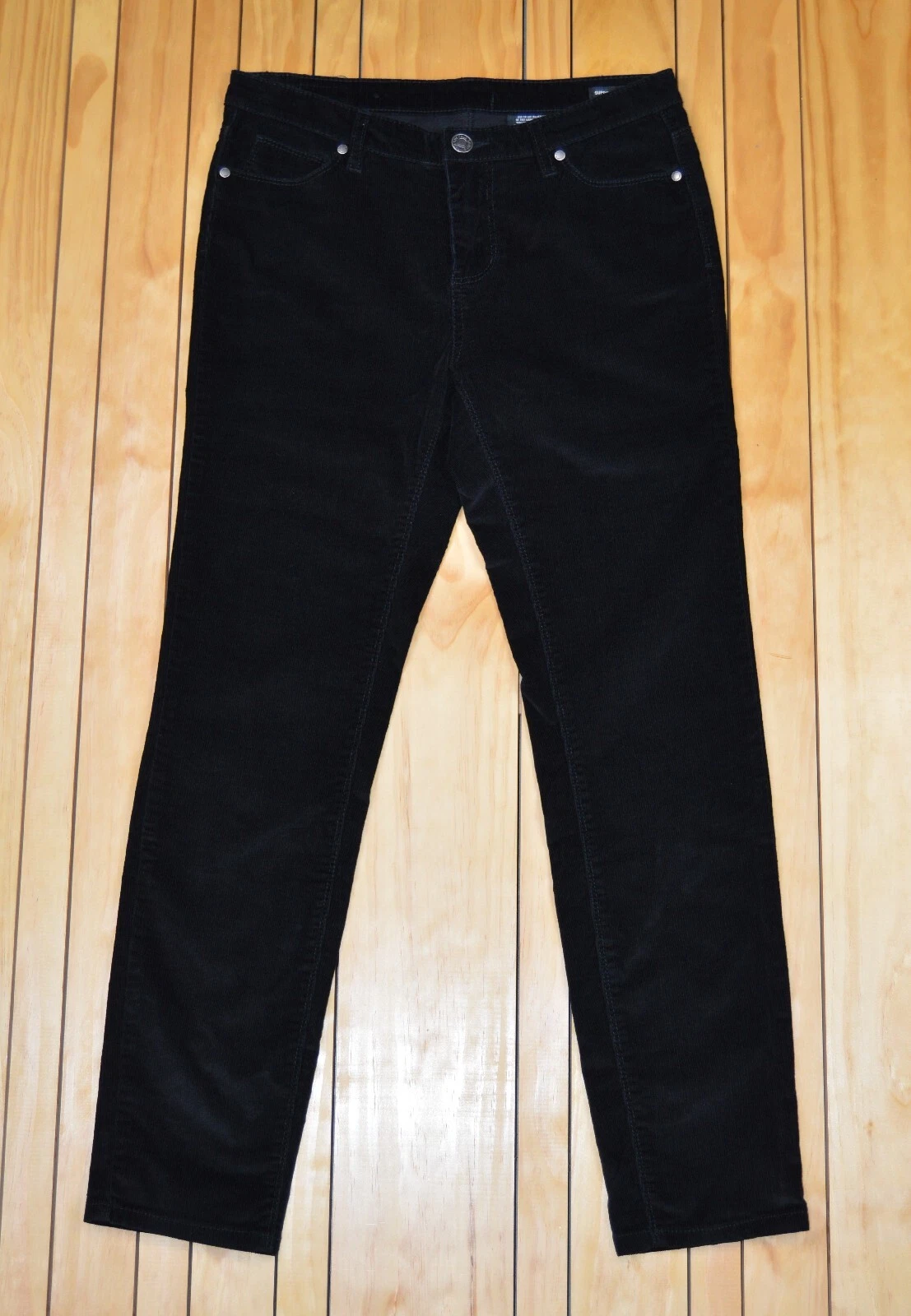 Pantalon Buffalo David Bitton Supreme Corduroy femme 8 noir maigre taille moyenne 30x29