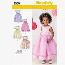 Princess Stitches: Toddler Girl's Formal Dress Pattern (Sizes 4-8)