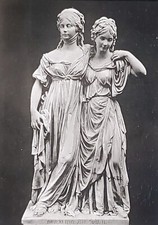 Crown Prince Luise/Sister, Johann Gottfried Schadow, Magic Lantern Glass Slide