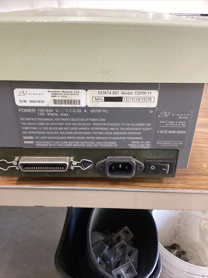 Rimage CDPR- 11 Perfect Image Color Thermal Printer CD/DVD/BR 22D - Image 4 of 4