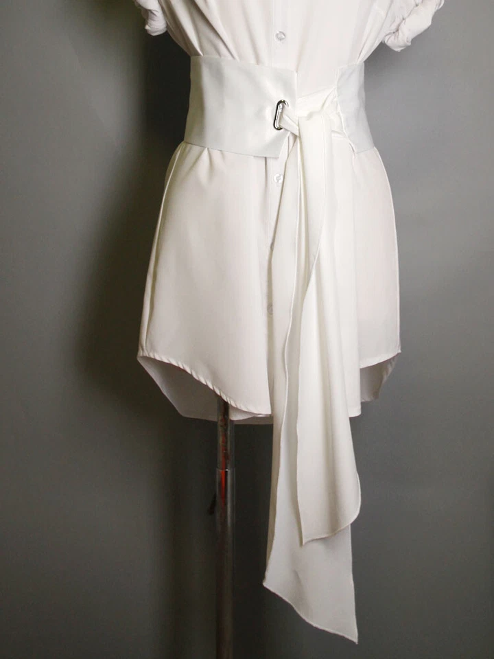 Women Satin Lace Bowknot Belt Waistband Dress Coat Sash Tie Corset Wide Fashion - Image 3 of 4