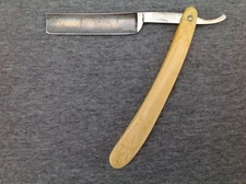 Clauss "Red Cross" Straight Razor, Etched Face