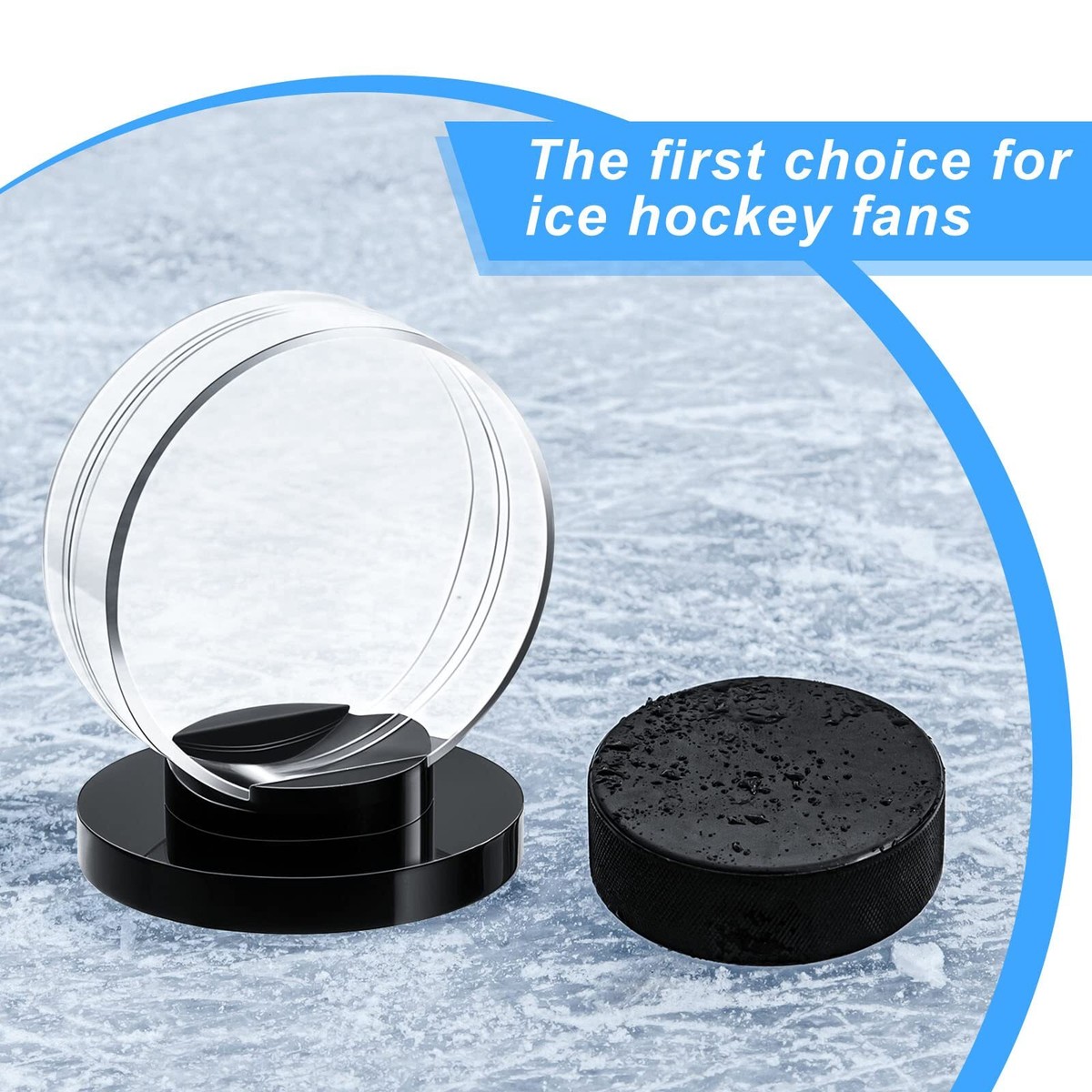 HJJWNDDNG Présentoir de palets de hockey en acrylique pour souvenirs de sport, cadeaux de jeu, décoration de salon, chambre à coucher