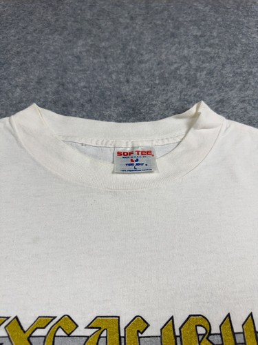 Vintage Single Stitch Excalibur White Shirt Boxy Large 1980's Sof Tee Las Vegas - Picture 3 of 13
