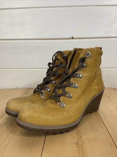 Soft Leather Wedge Ankle Boots UK 