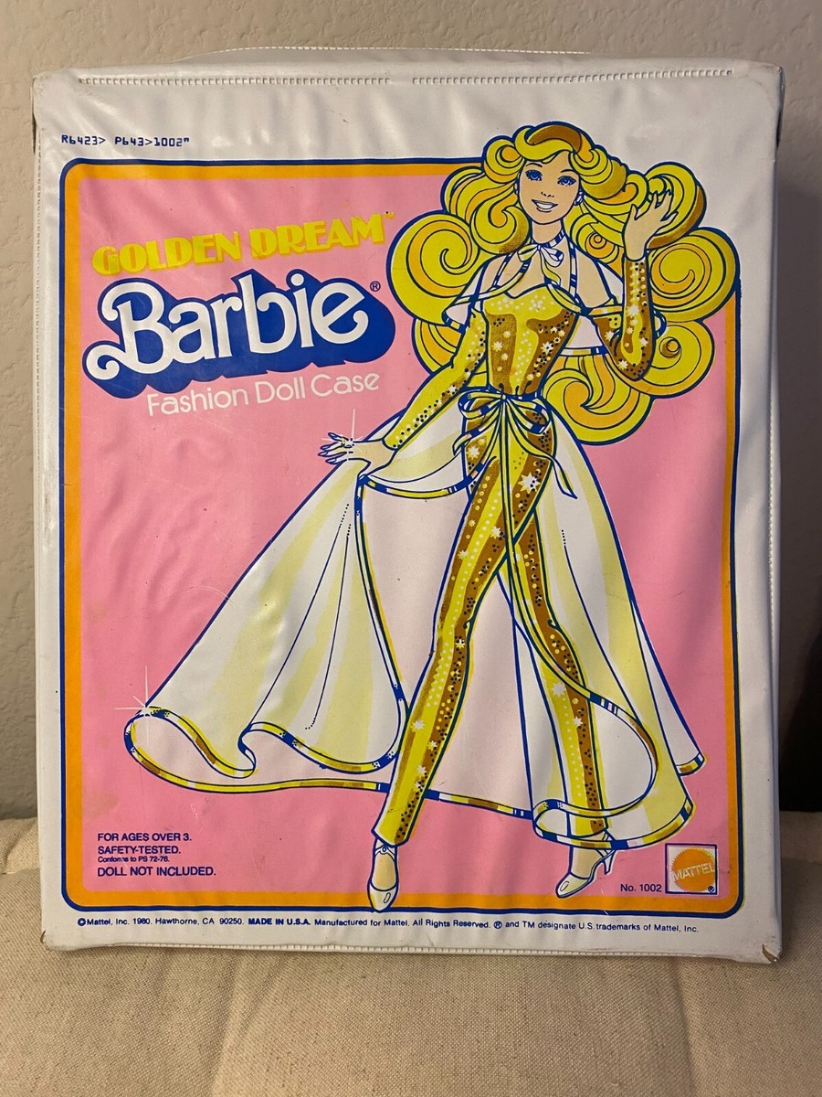 Vintage 1980 Barbie Fashion Doll Golden Dream Case #1002 by Mattel