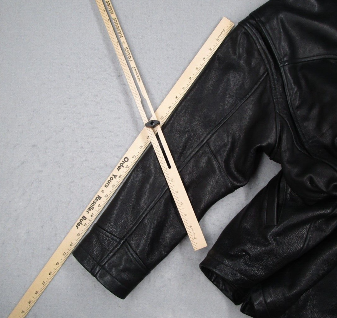 Wilsons Studio Andrew Marc Jacket Men Medium Black Leather Button