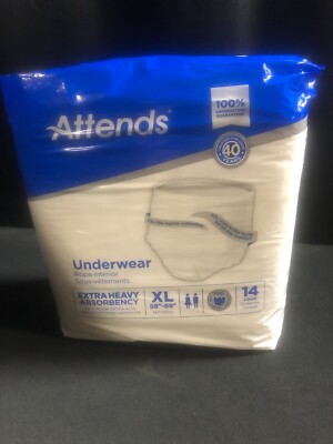 Attends Underwear, XL, EXTRA Heavy Absorbency, 14 Count