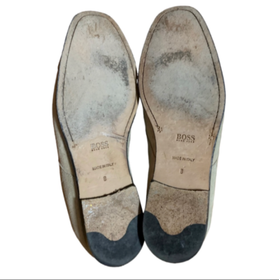 Hugo Boss Double Monk Strap Oxford Tan Suede Mens Oxfords Size 8 Hugo Boss Double Monk Strap Beige Suede Leather Oxford Mens  main image 3