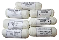 7 Famous Makers' Odd Lots Off White Ivory Worsted Weight YARN Acrylic 3oz Skeins