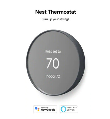 Google Nest Smart Thermostat, Charcoal GA02081-US