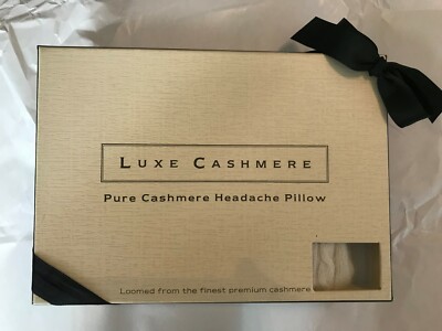 Luxe Cashmere / Pure Cashmere Headache Pillow ~ Hot & Cold Therapy ~ Ivory ~ NIB