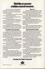 Amoco Chemical Recycling Do it Today for Tomorrow Go GREEN Vintage Print Ad 1989