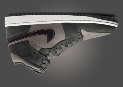 Nike Air Jordan 1 Mid 'Night Stadium' Orange Grey FQ8338-017 Men's