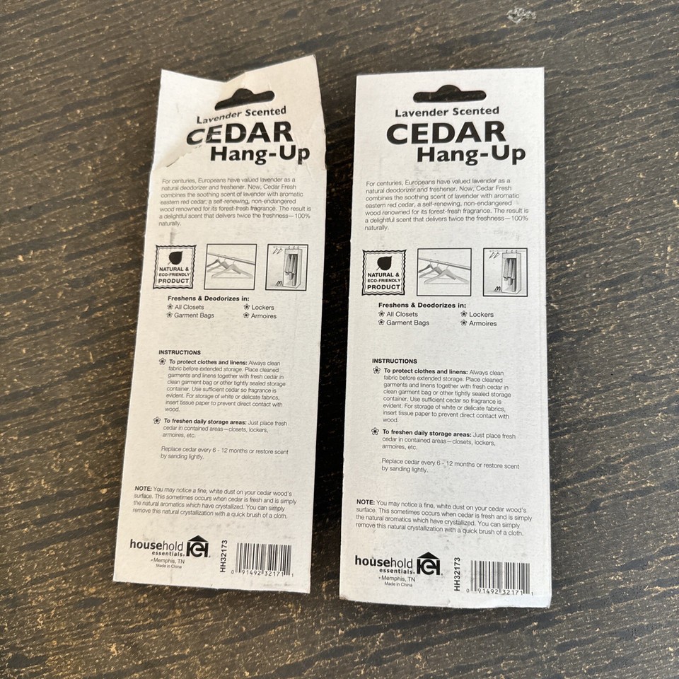 Lot of 2 Cedar Fresh Cedar & Lavender Hang up Repel Moths eBay