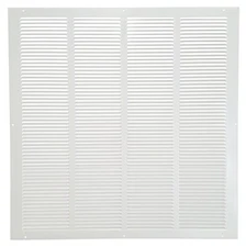 Hart & Cooley 650 Series 20" x 20" White Flat Wall Return Air Grille #043161