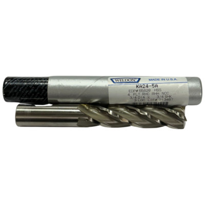 Weldon 3/4'' HSS Crestkut End Mill 4 Flute USA Made 65820