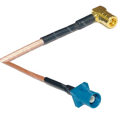 RG316 SMB FEMALE ANGLE to Fakra Z Male RF Cable FAST-SHIP LOT