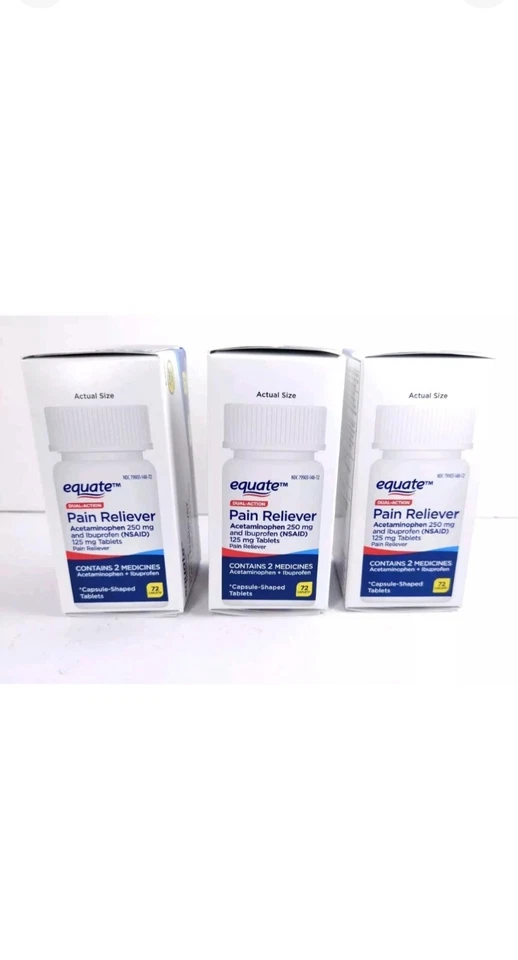 Lote de 3 ALIVIO DE DOBLE ACCIÓN ADECUADO COMPARA VS ADVIL DUAL 72Ct Ex:04/25 Foto 2 de 2