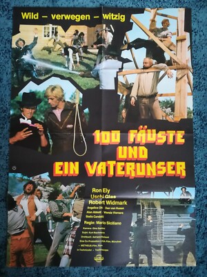 FILMPOSTER -ORG.  A 1 / 100 FÄUSTE UND EIN VATERUNSER / Ron Ely , Uschi Glas