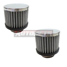 2x Two Chrome Steel Clamp On Open Filter Breather Wo Shield 1-38 Tube Sbc Bbc 2x Two Chrome Steel Clamp On Open Filter Breather Wo Shield 1-38 Tube Sbc Bbc