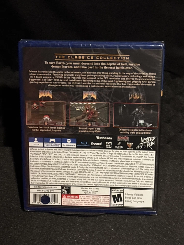 DOOM: The Classics Collection [LIMITED RUN GAMES #395] - PS4 UPC Punch - Image 2 of 4
