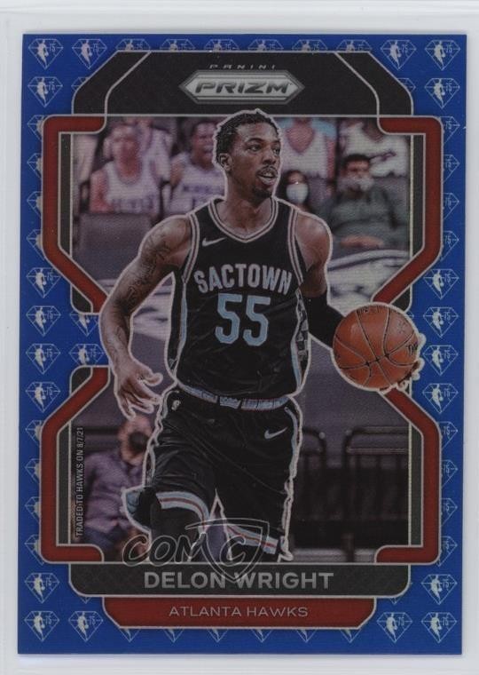 2021-22 Panini Prizm NBA 75th Anniversary Prizm Delon Wright #57 oh4