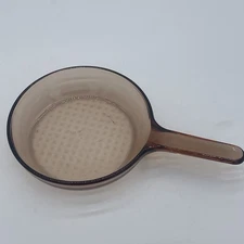 Corning Vision Pyrex Skillet Waffle Bottom Amber Frying Pan No Lid