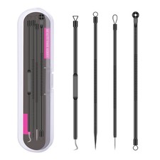 Blackhead Remover Pimple Popper Tool Kit 4 1 Count Pack of 1 , Black 4pcs